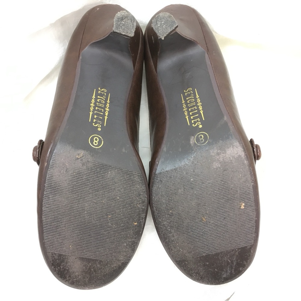 Seychelles Brown Mary Jane Mid Heel Pump -8- - Picture 10 of 15